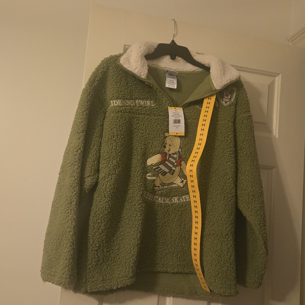 Women's Winnie The Pooh Winter Sherpa Quarter Zip Pullover